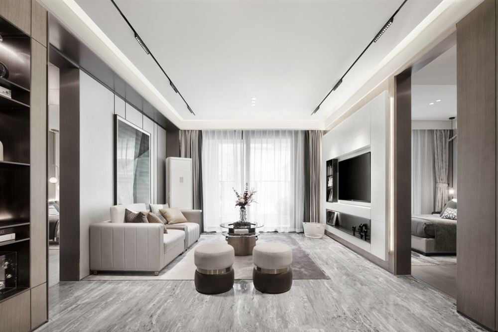 桂林室内装修国华新都110平方米三居-现代简约风格室内设计家装案例