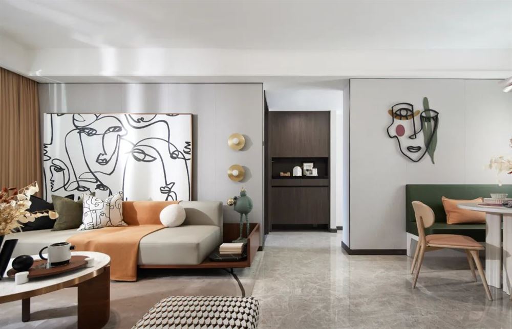 桂林室内装修盛世盘龙102平米-现代轻奢风格室内设计家装案例